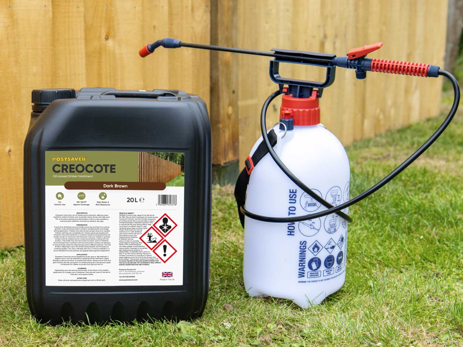 Postsaver-Creocote-Dark-Brown-20L-Incl-Pressure-Sprayer-In-Garden Postsaver-Creocote-Dark-Brown-20L-Incl-Pressure-Sprayer-In-Garden