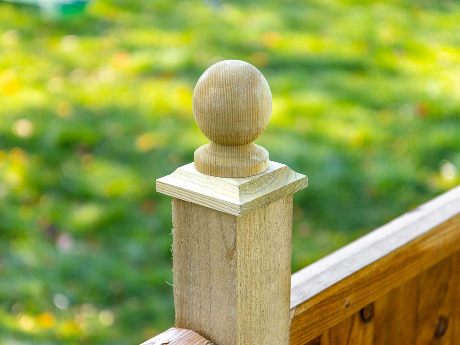 3-inch-post-cap-green-on-fence-with-finial 3-inch-post-cap-green-on-fence-with-finial